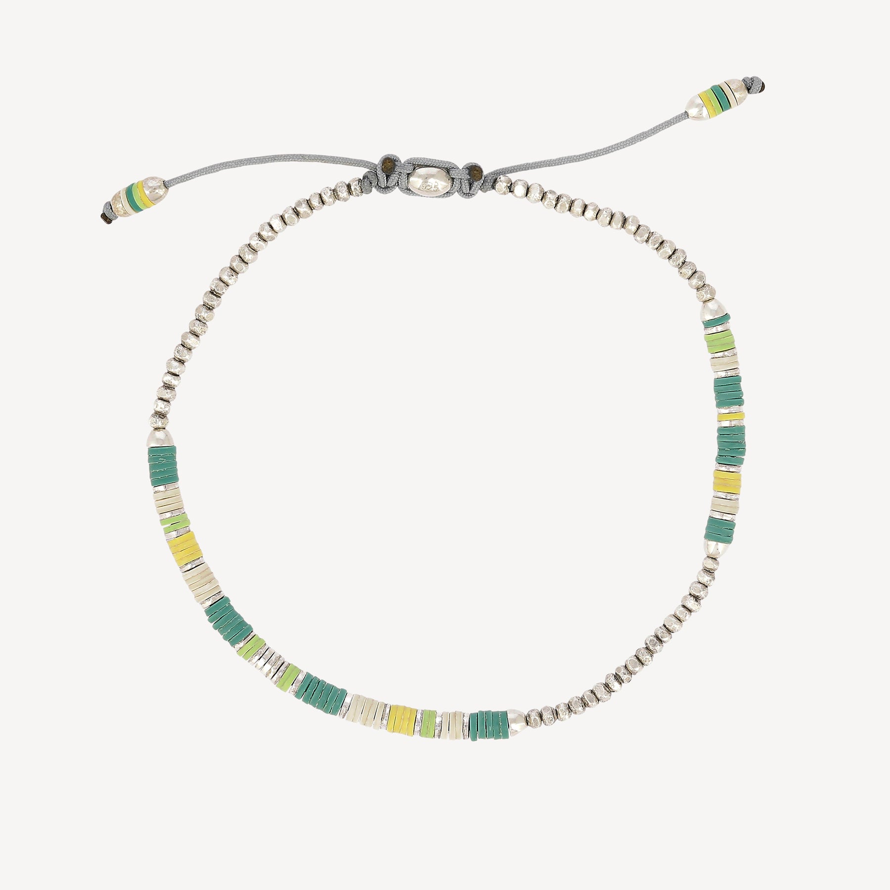 Volta 4 Armband grüne Musterperlen