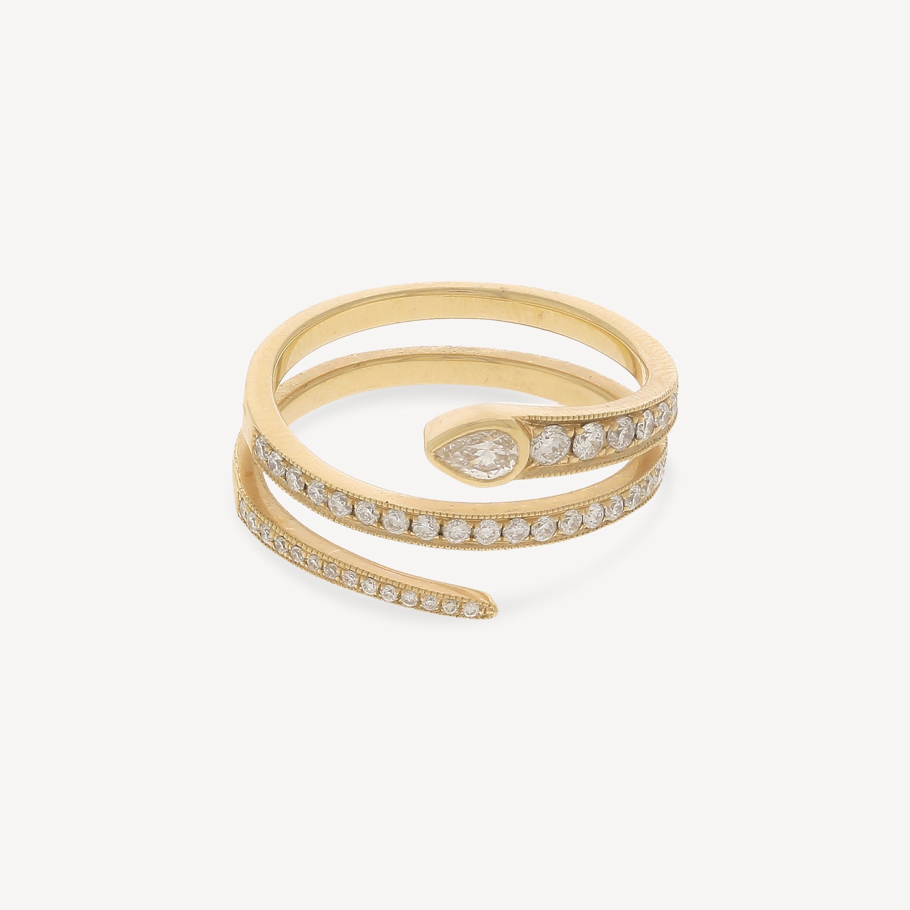 Bague Wrapped Pave Diamond Snake