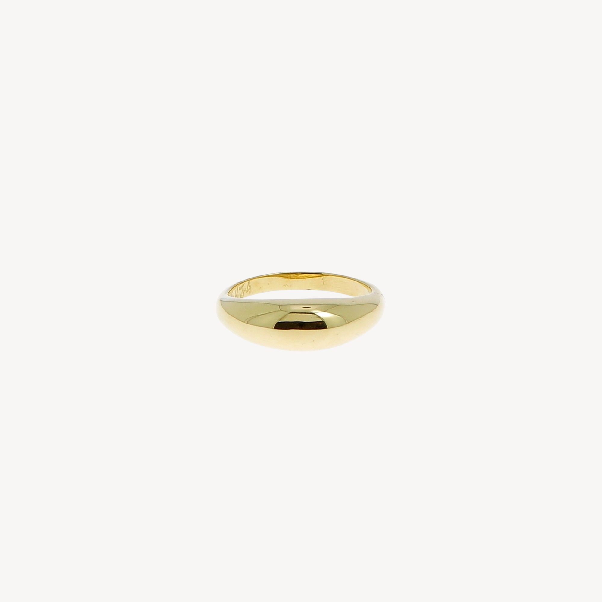 Yellow Gold Thick Dome Ring 