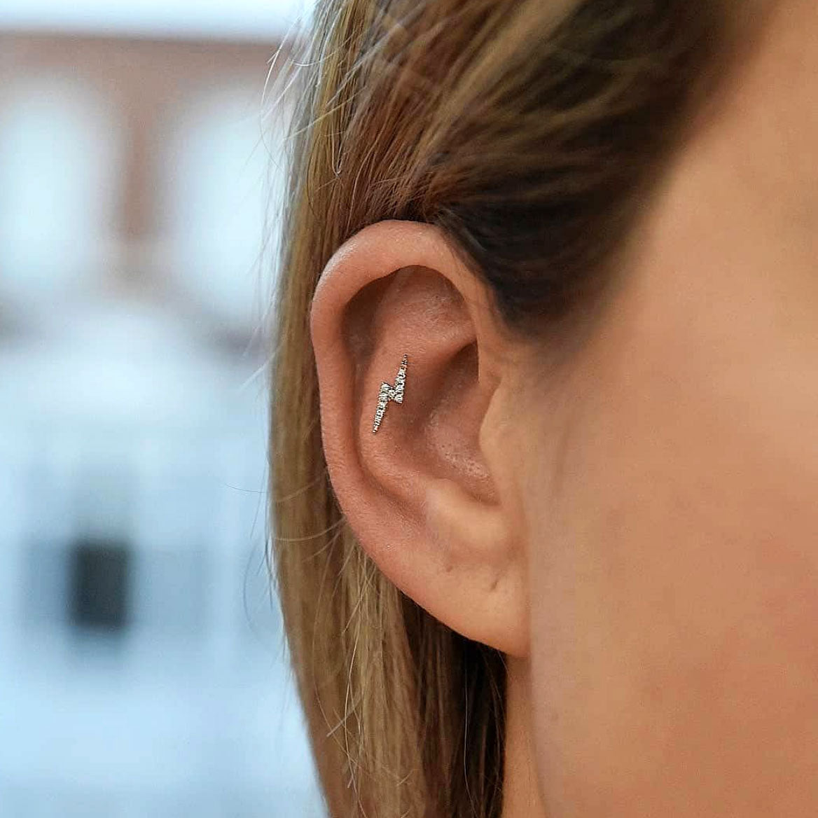 Boucle d’oreille Lightning 11mm Or Rose