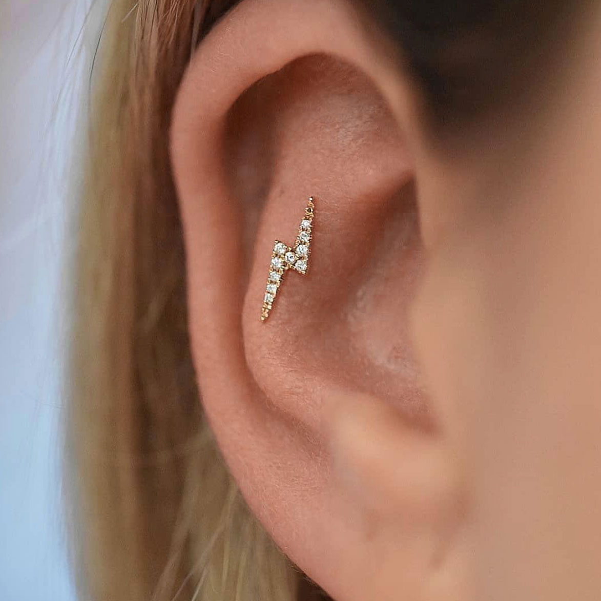 Boucle d’oreille Lightning 11mm Or Rose