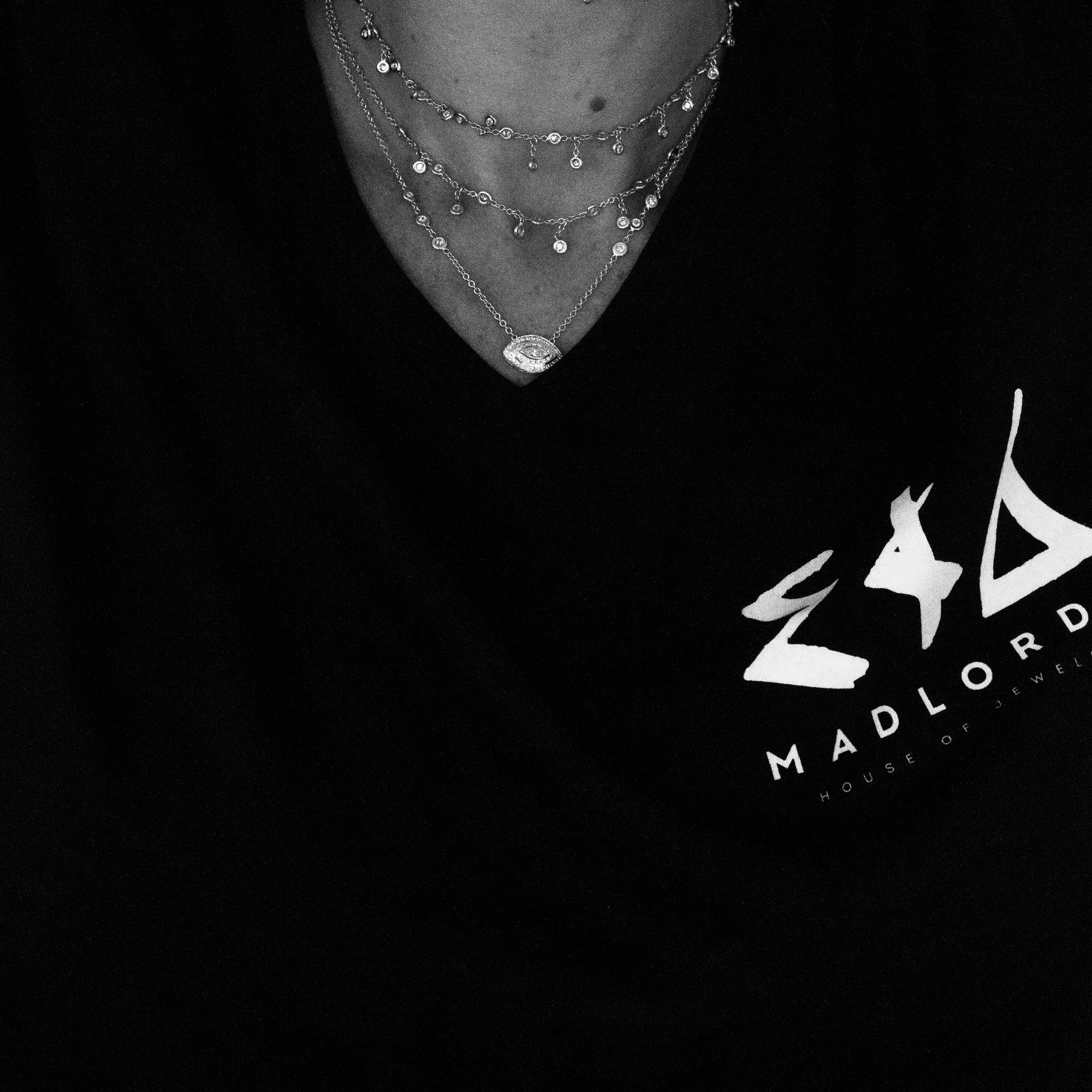Kleines Auge Marquise Diamant Halskette