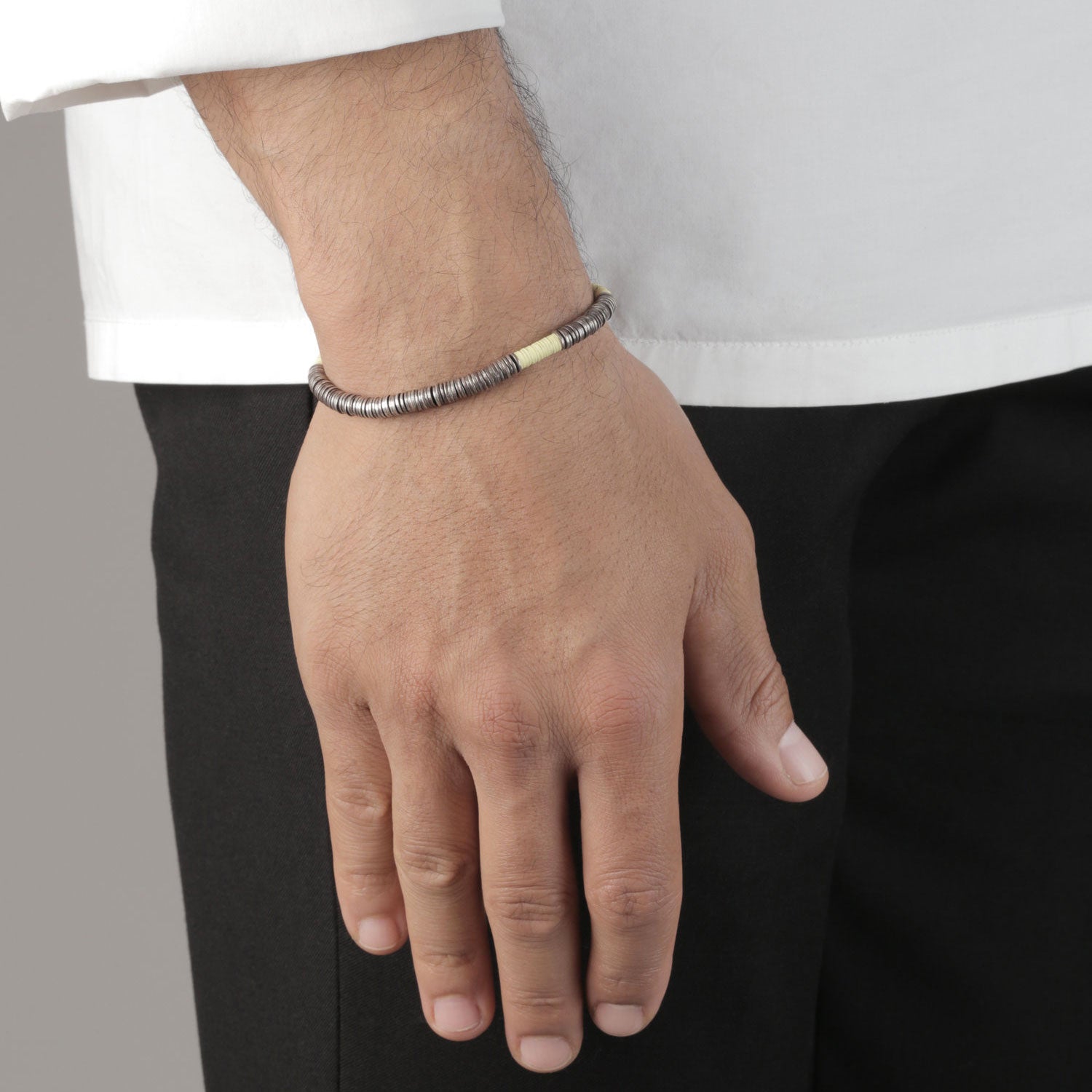 African Vinyl Yellow Bracelet