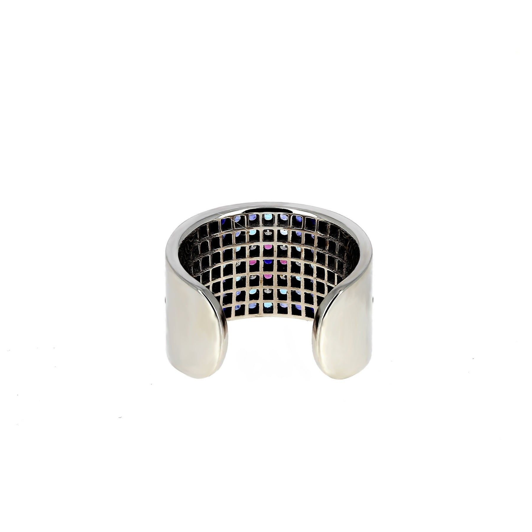 Bague Gisèle 7 Rangs Or Blanc