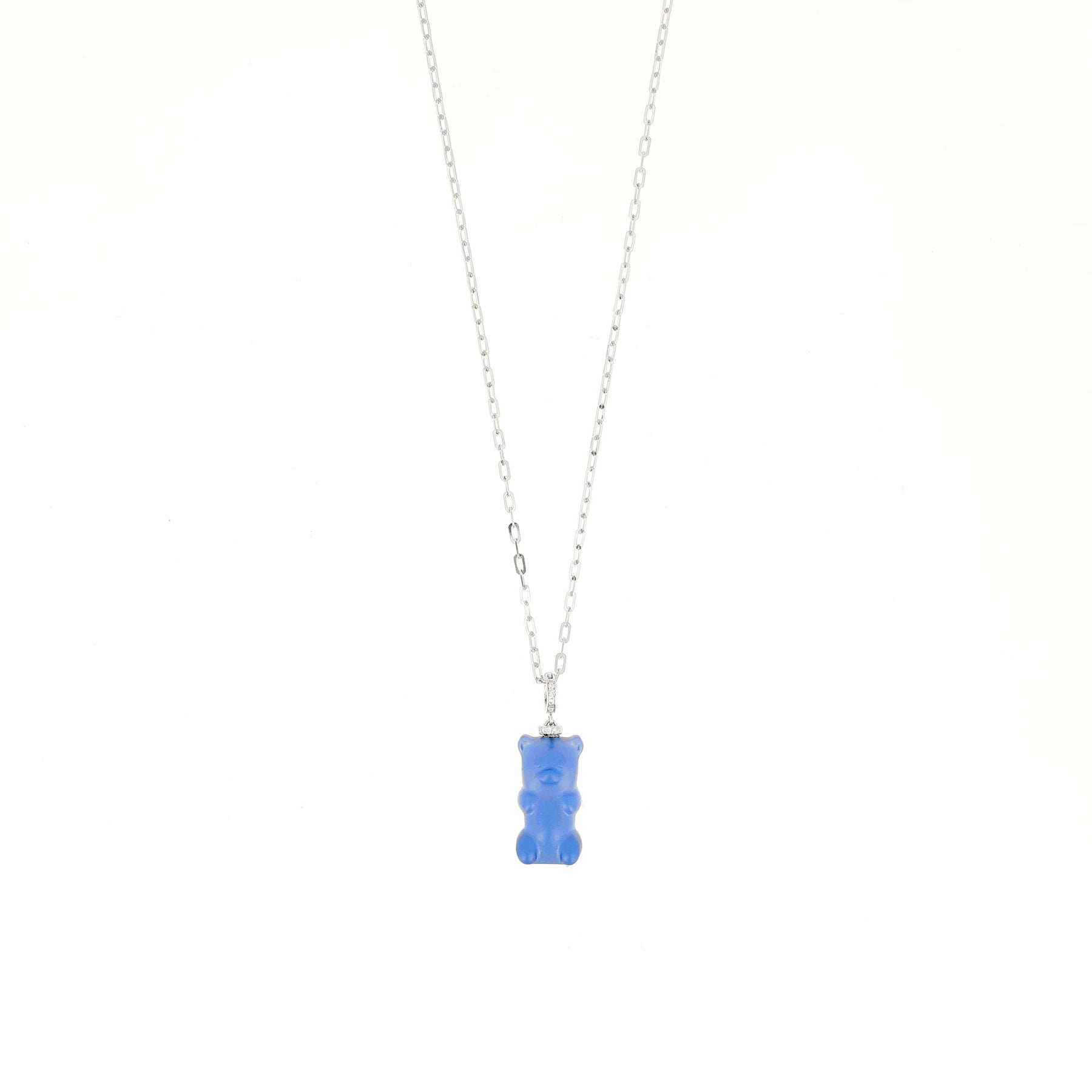 Collier Blueberry Gemmy Bear Or Blanc