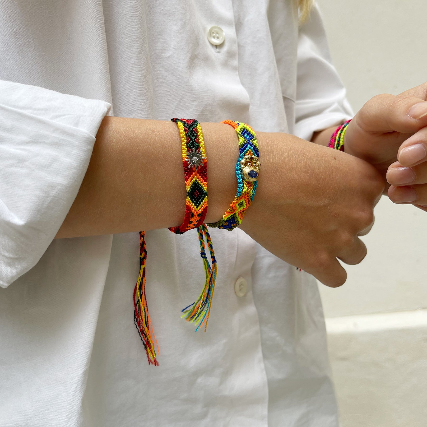 Bracelet Bahia Crabe Saphir Bleu et Rose