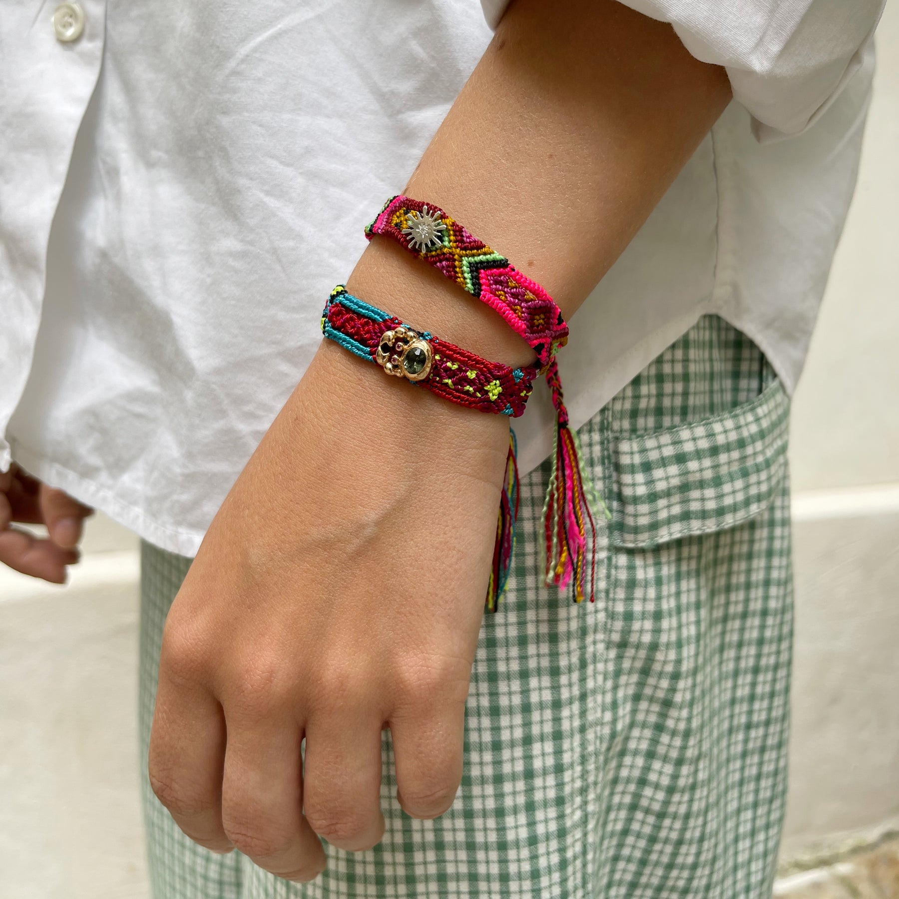 Bracelet Bahia Soleil 1 Diamant Argent Rose