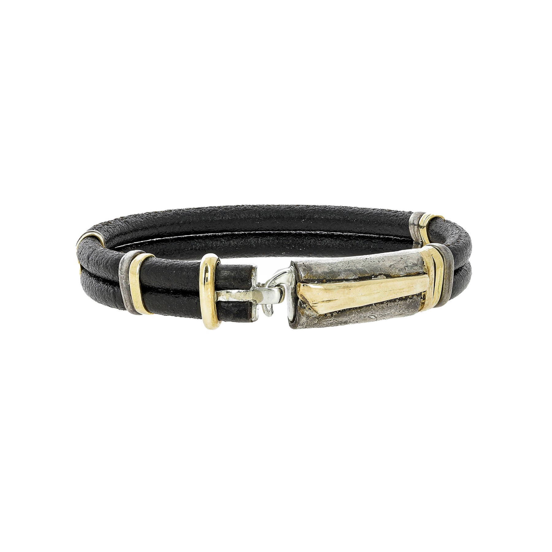 Misani 5mm Leather with Gold & Silver Bracelet