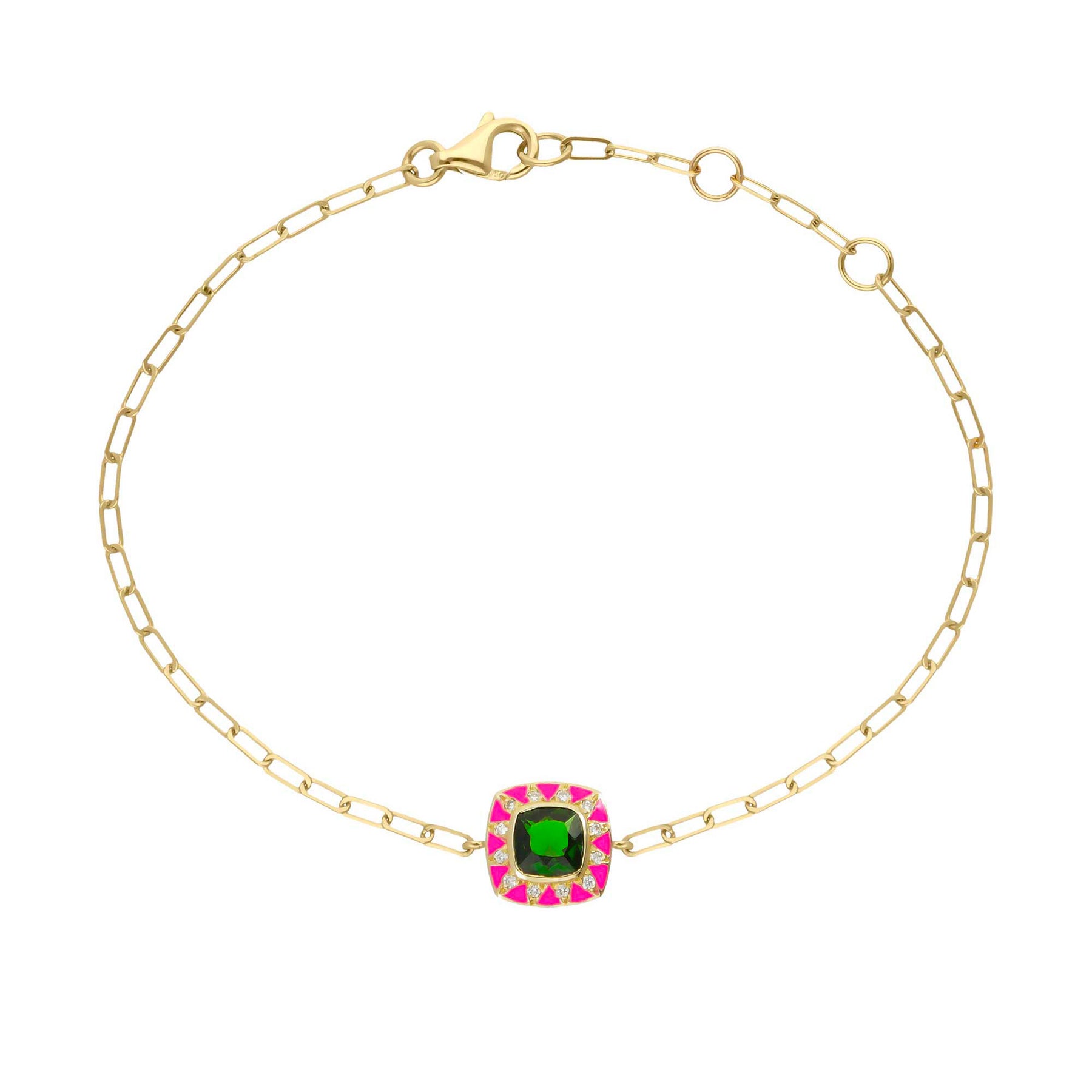 Bracelet Stella Diopsite et Diamants