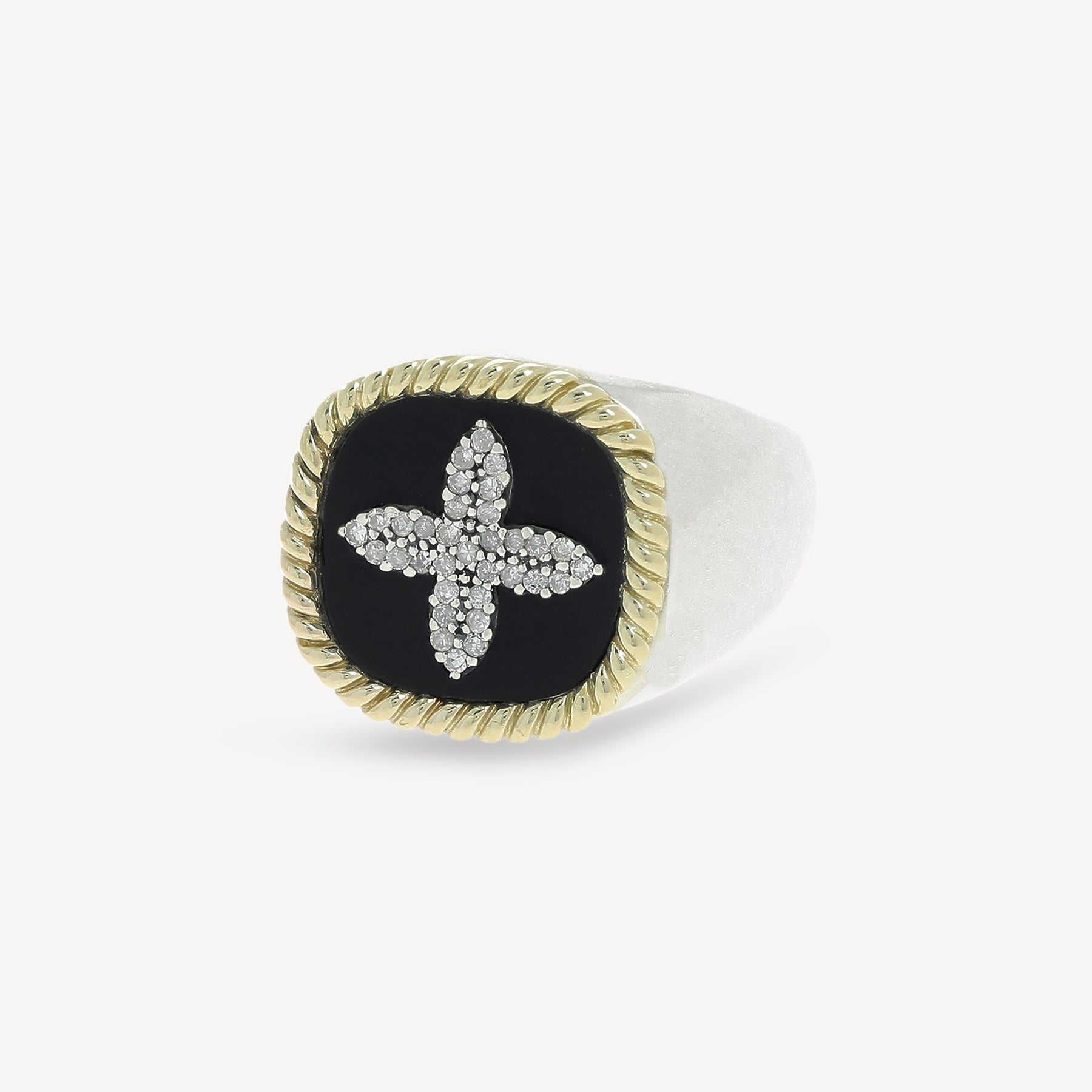 Bowie Black Diamond Signet Ring
