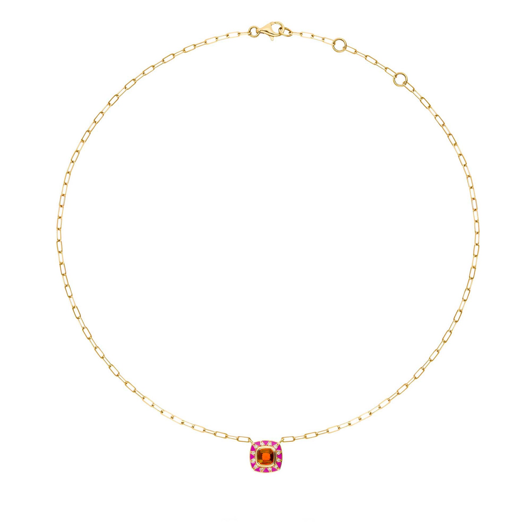 Collier Stella Grenat et Diamants