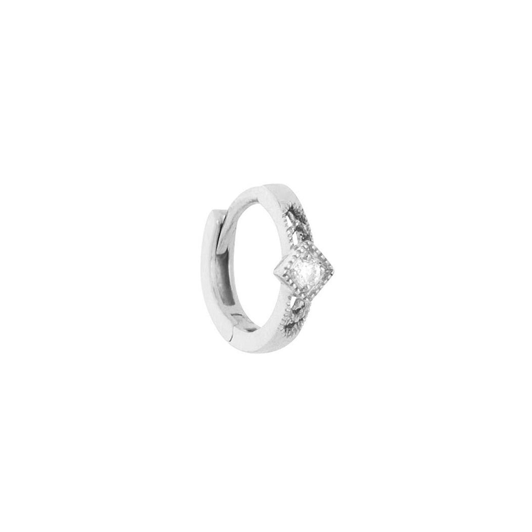 Boucle d’oreille Indiana Or Blanc