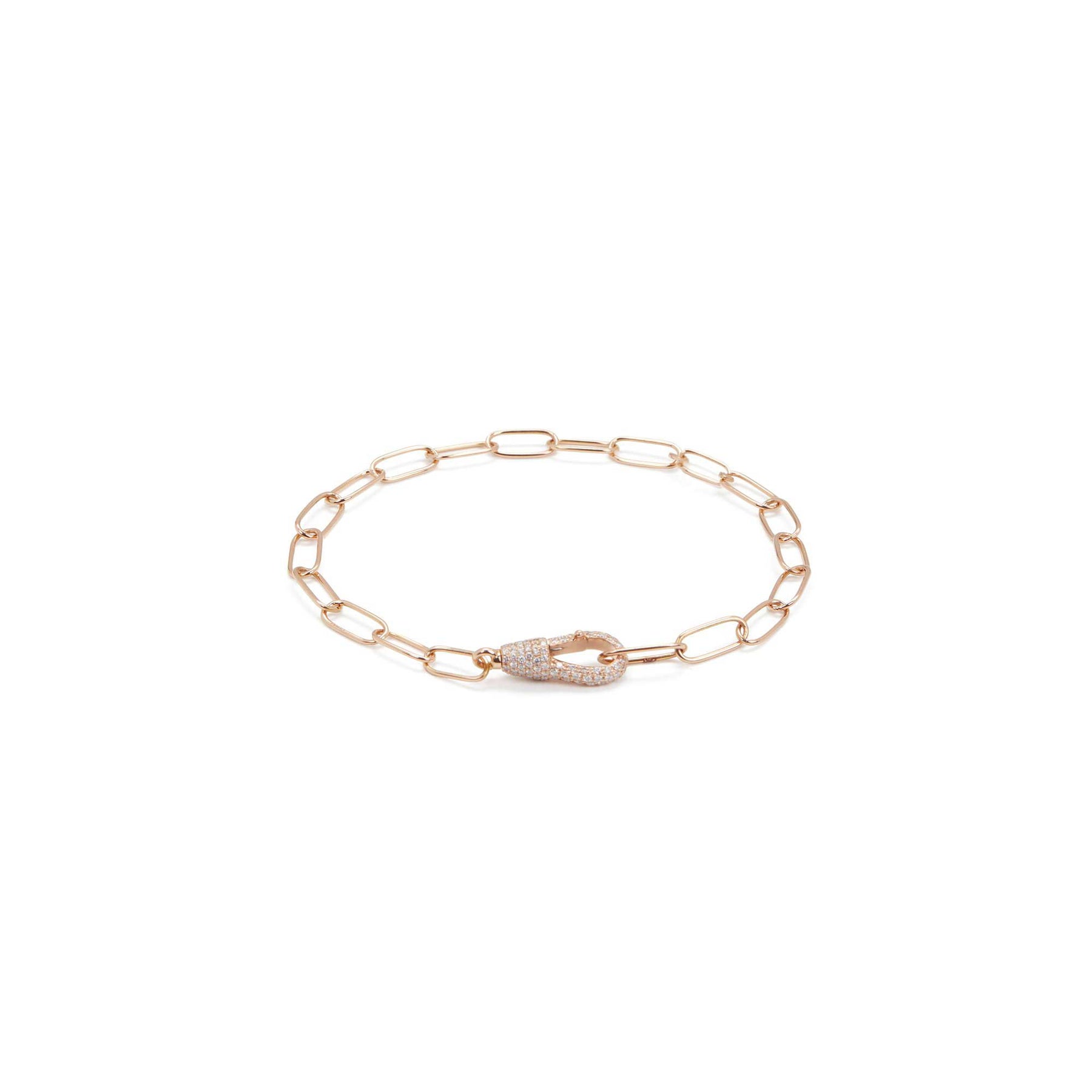 Bracelet Or Rose Diamond Hook