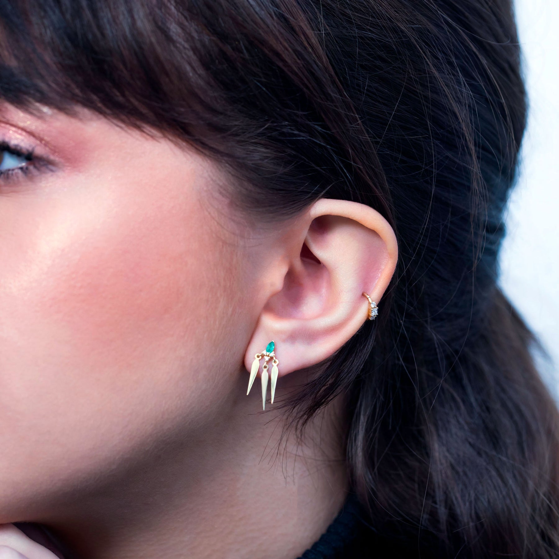 Boucle d'oreille Emerald Marquise Dreamcatcher