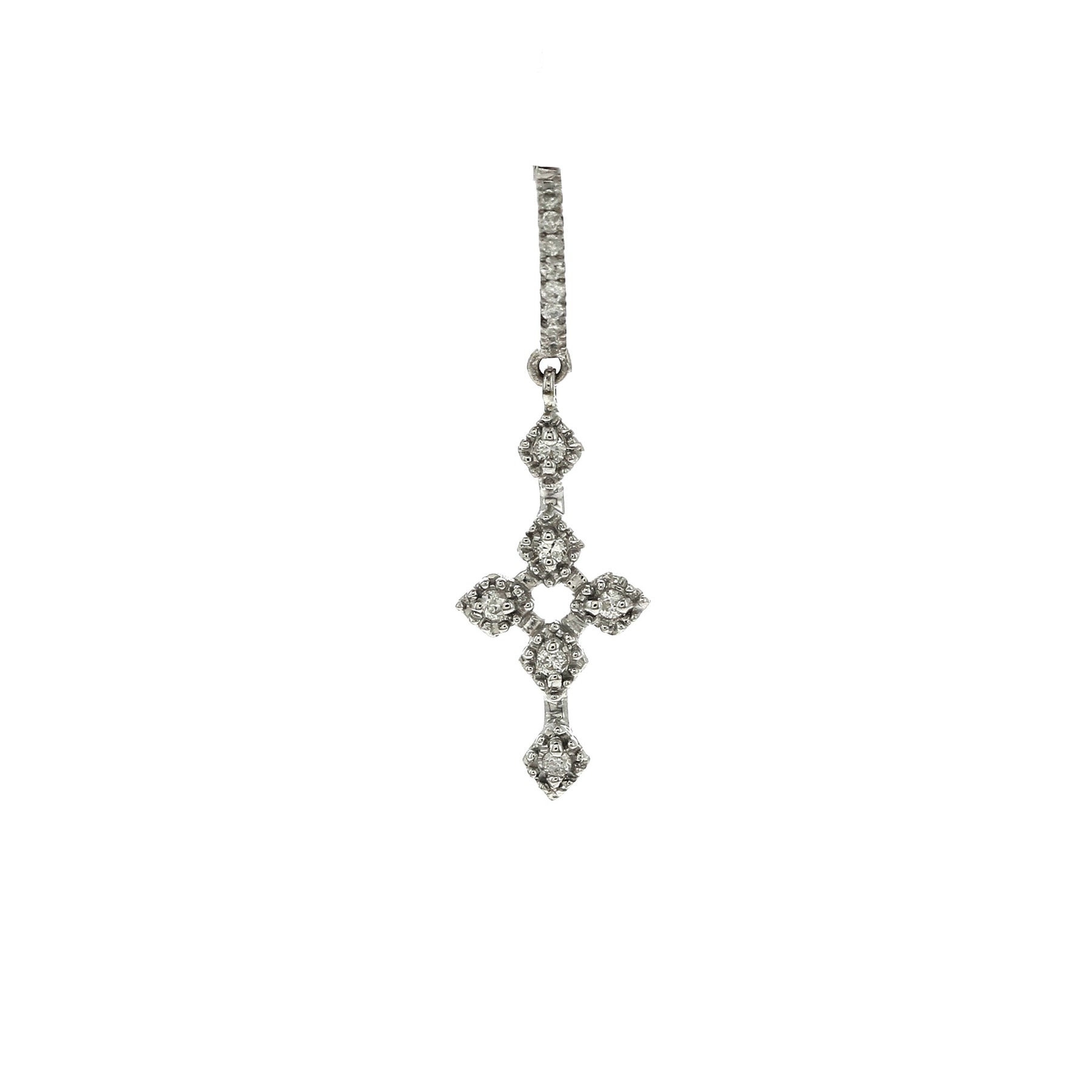 Boucle d'oreille Flower of Heaven Or Blanc
