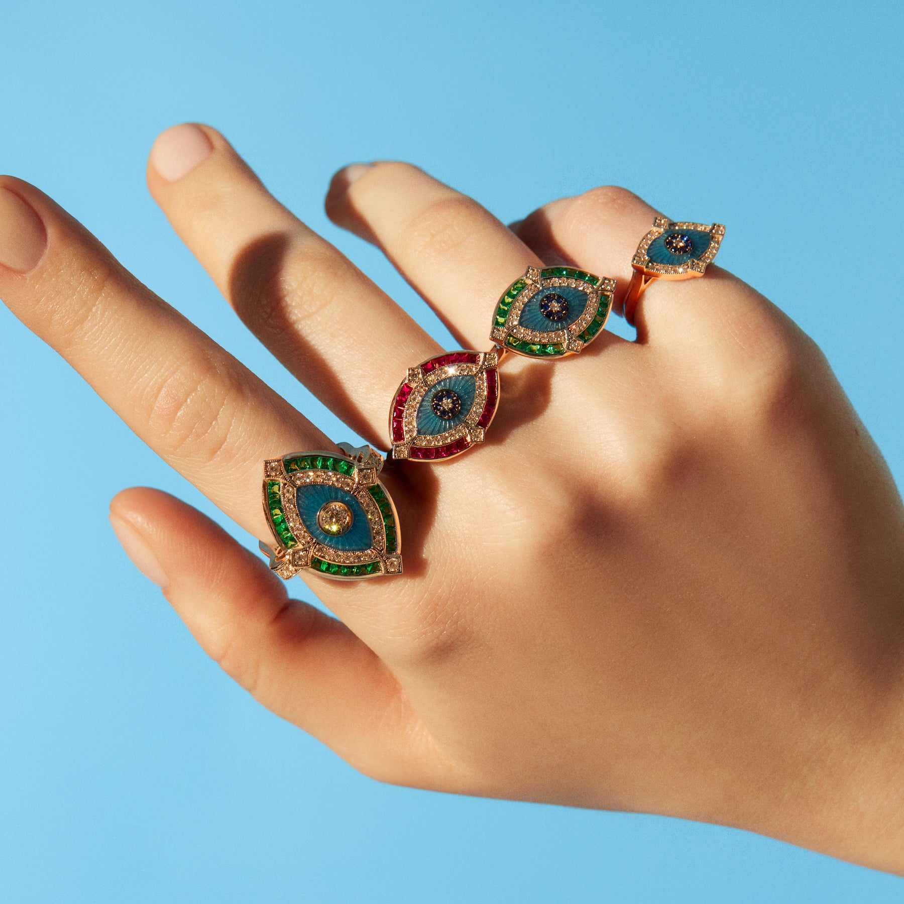 Guardian Sapirs and Tsavorites Ring