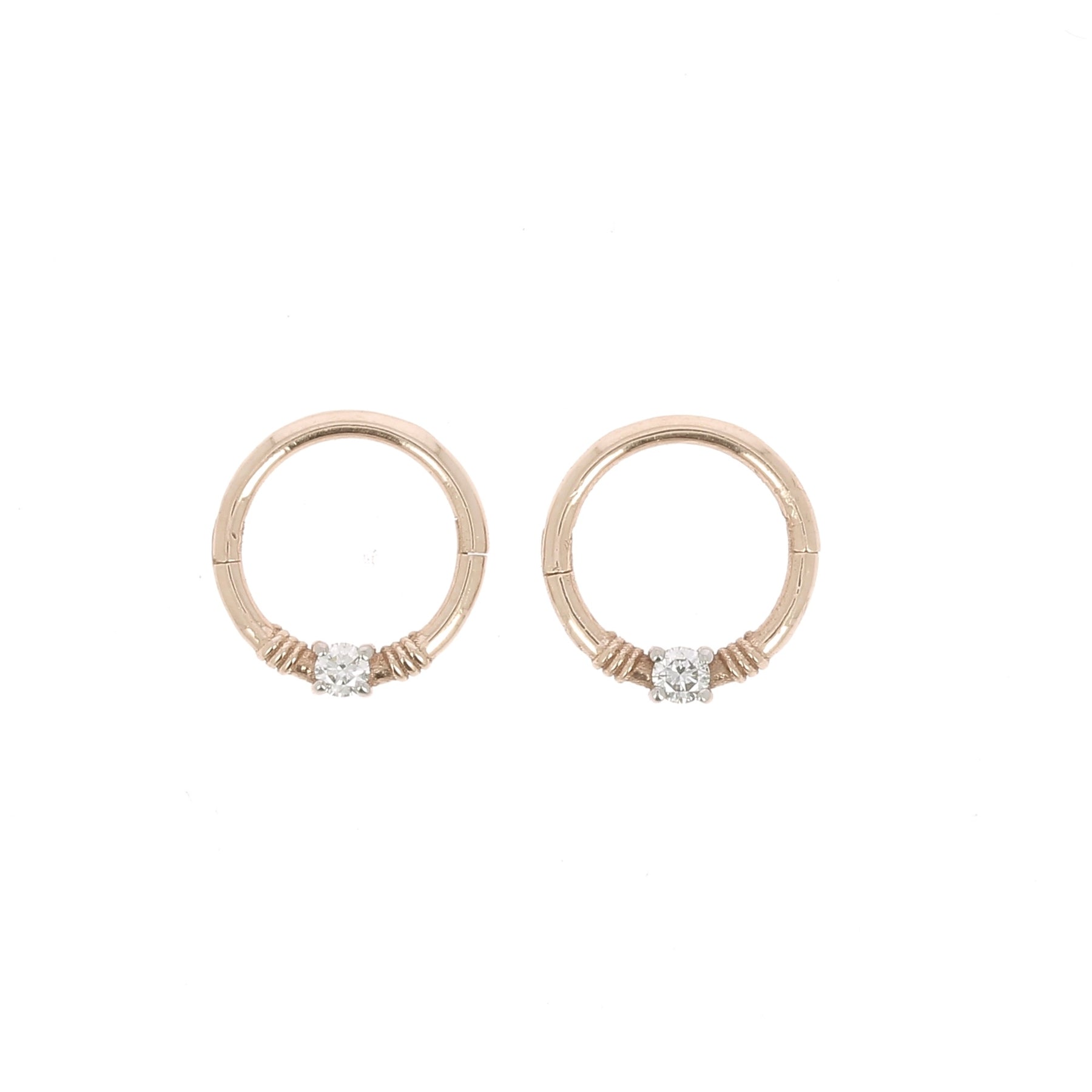 Créole Or Rose 1 Diamant