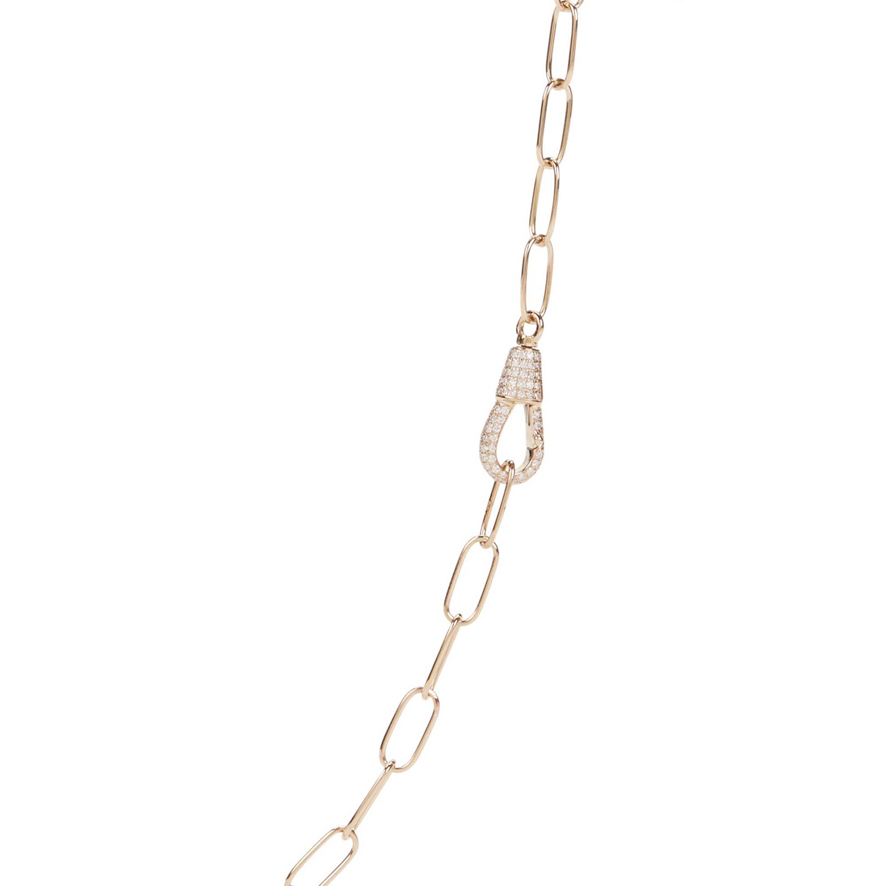 Chaîne Or Rose Large Diamond Hook
