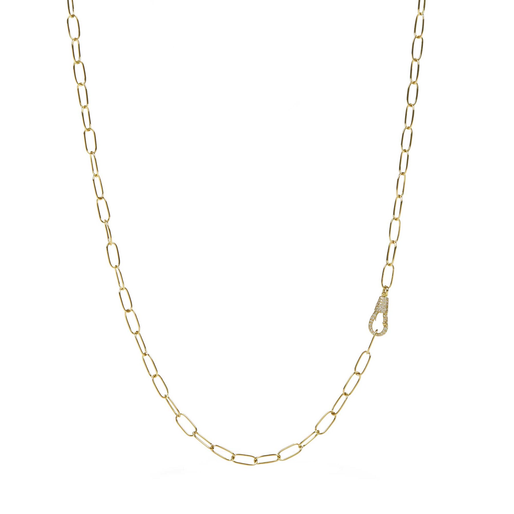 Chaîne Or Jaune Large Diamond Hook