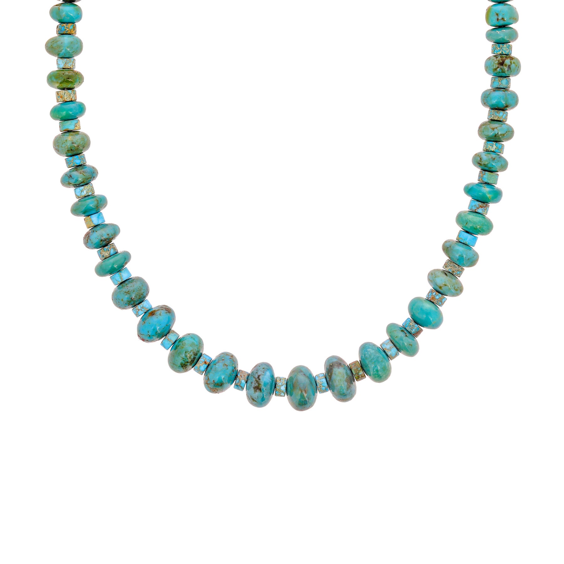 Large Polished Natural Turquoise Necklace