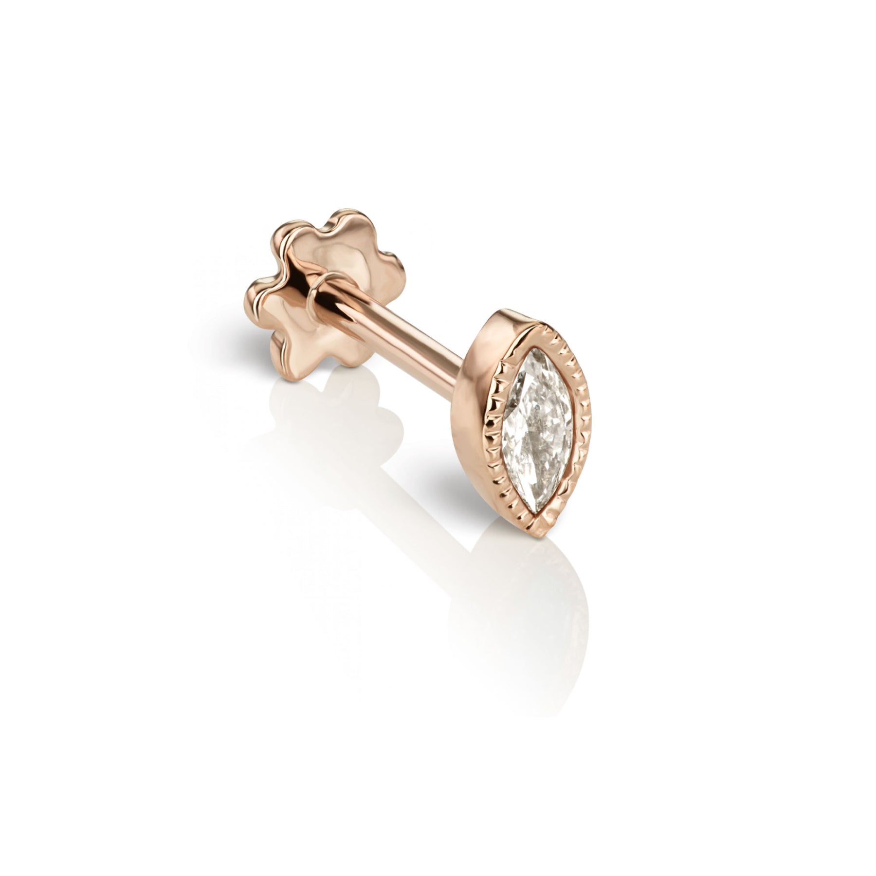 Boucle d'oreille Marquise Or Rose