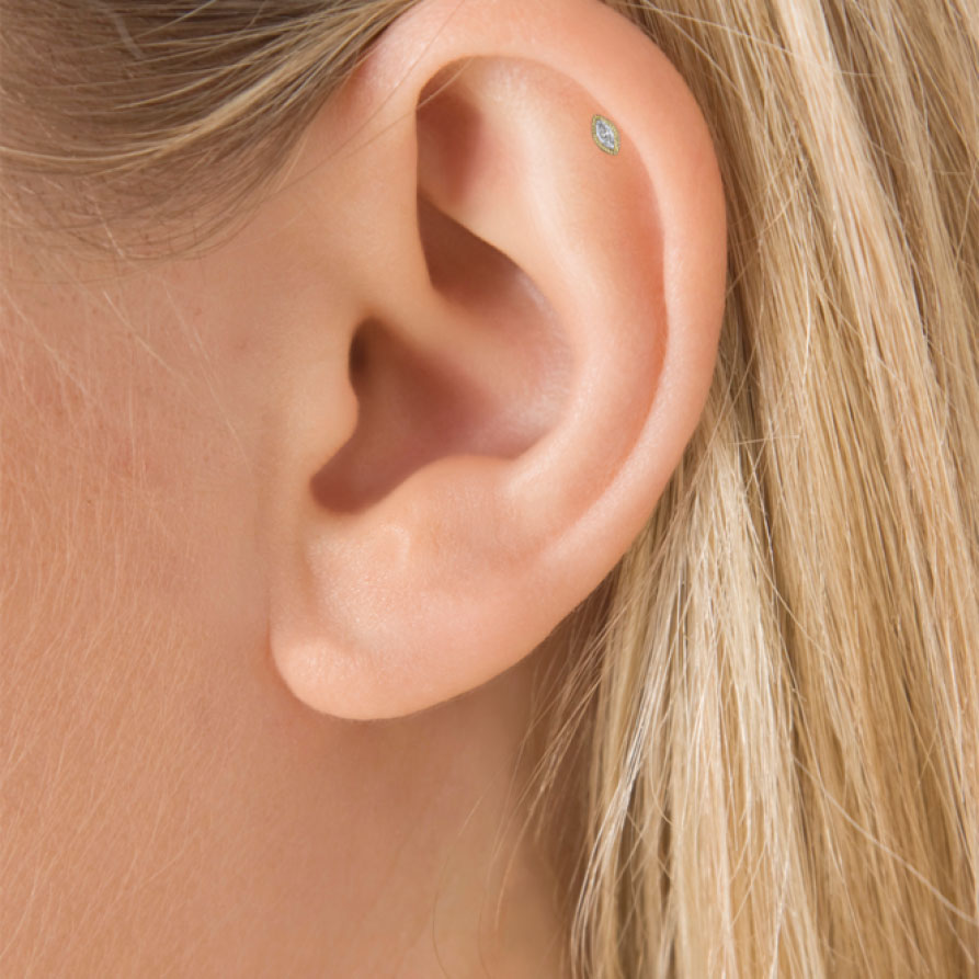 Boucle d'oreille Marquise Or Rose