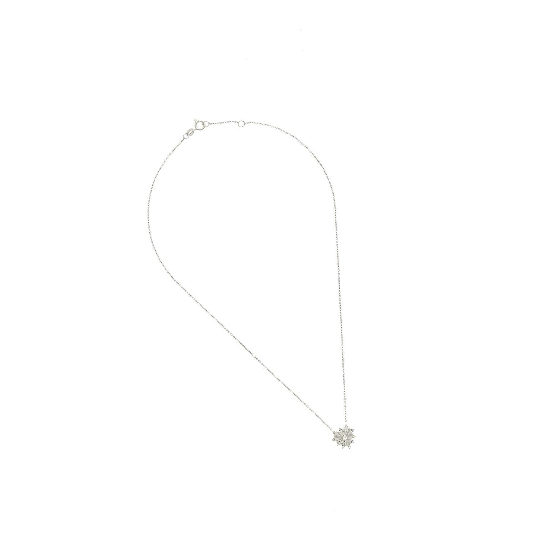 Collier Mini Mila Coeur Email Blanc Or Blanc