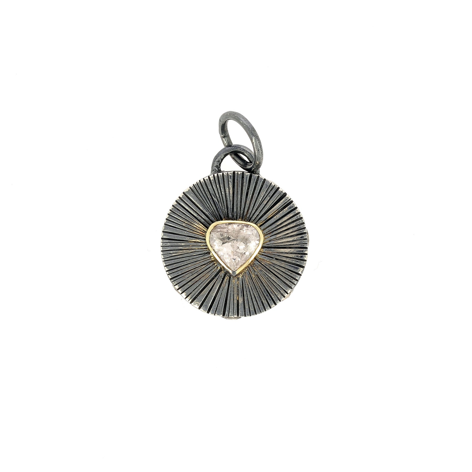 Morganite and Rose Cut Diamond Necklace