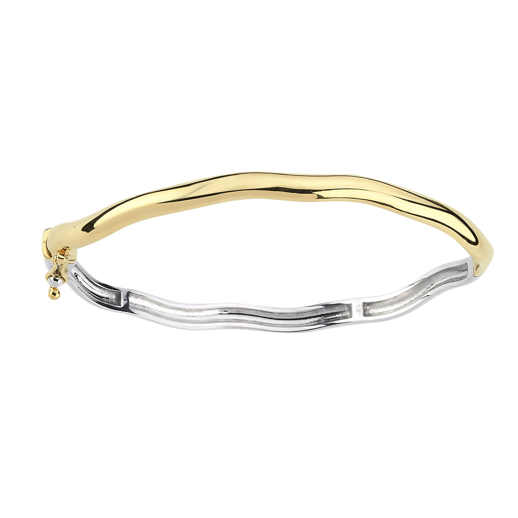 Rebellion Bangle in 2 Tone Gold