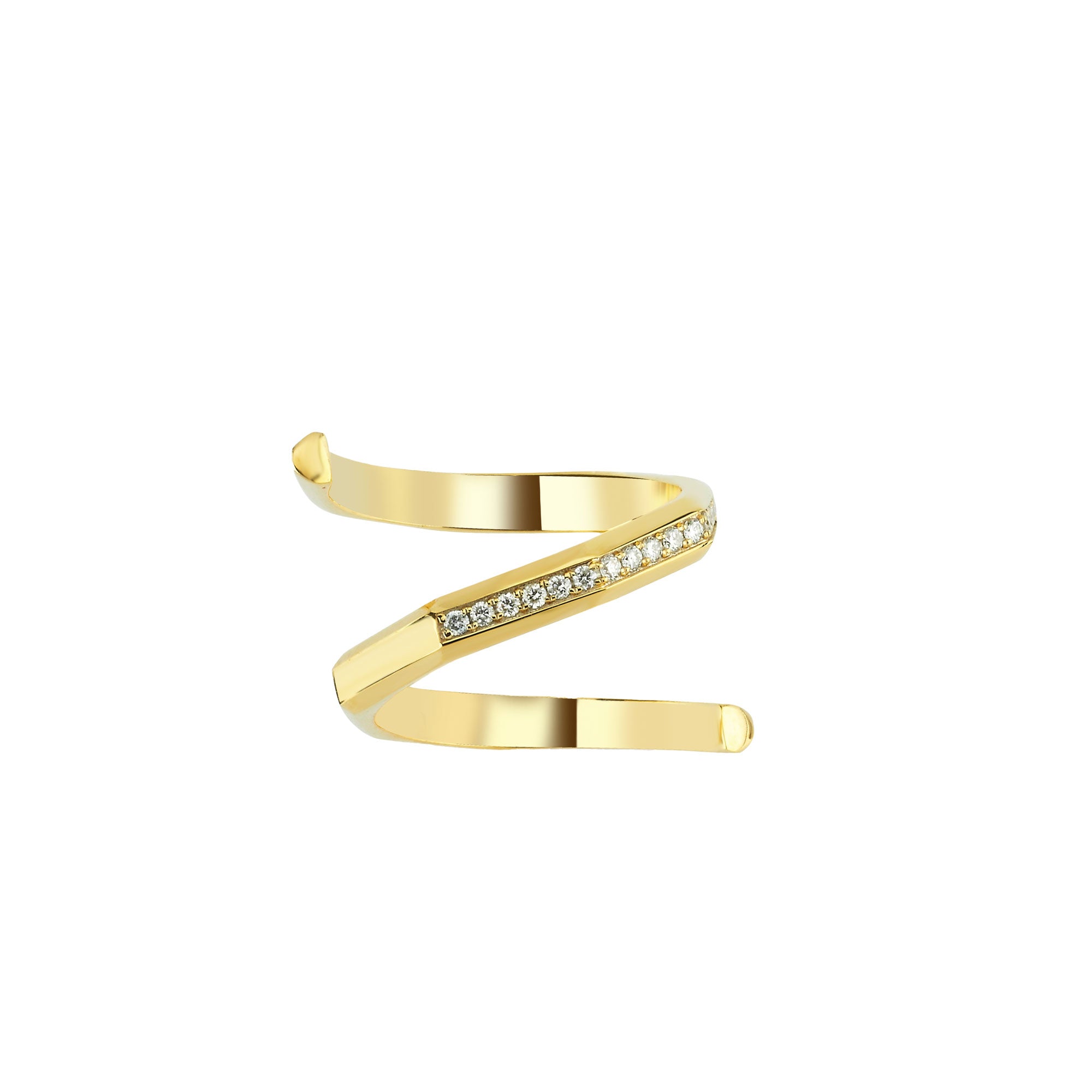 Yellow Gold and Diamonds Hypnosis Ring - Ascher - Bagues avec diamants -  Mad Lords – MAD LORDS