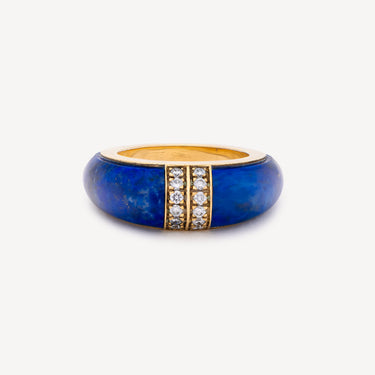 Bague Center Inlay Blue