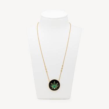 Collier Sweet Leaf Malachite Gold