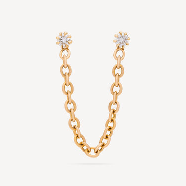 Waterfall Chain Double Piercing Earring