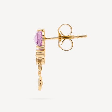 Earring Jelly Fish Pink Sapphire Diamond