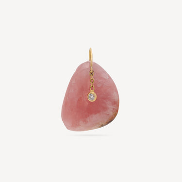 Rhodochrosite Free Diamond Pendant