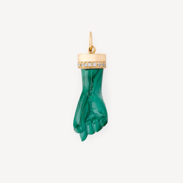 Pendentif Figa Malachite and Diamonds