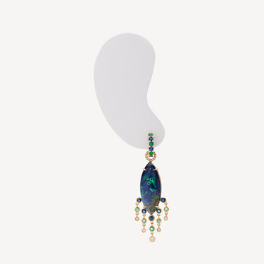 Earrings Drops Malachite Azurite
