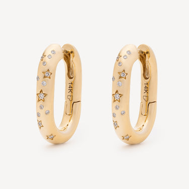Starstruck Elongated Huggie Earrings
