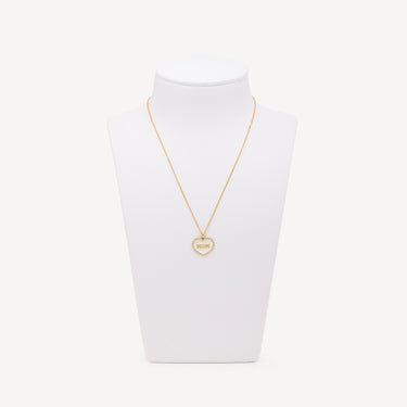 Mom White Diamond Pendant Necklace