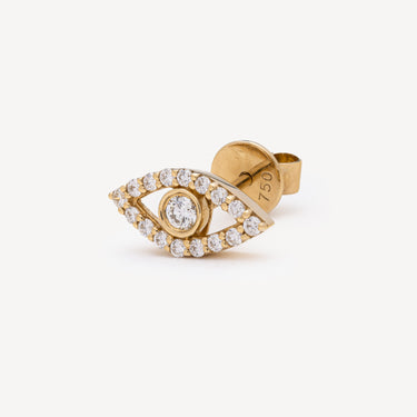 Evil Eye 18k YG Stud