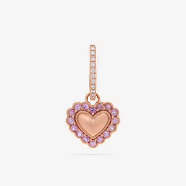 Boucle d'Oreille Pink Vintage Button