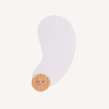Boucle d'Oreille Texttured Pink Heart