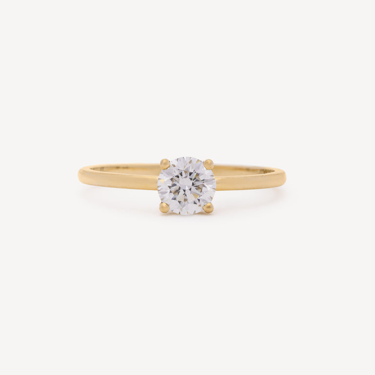 Yellow Gold Solitaire Ring
