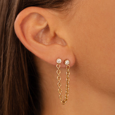 Waterfall Chain Double Piercing Earring