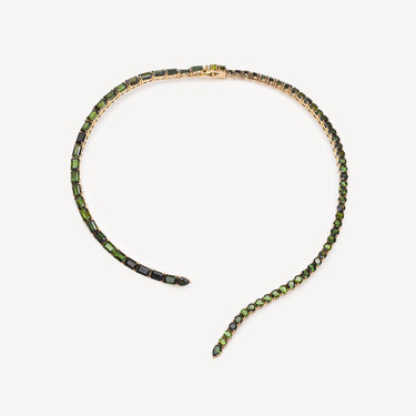 Collier Green Tail Choker Toumaline