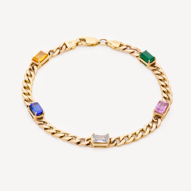 Rainbow Cuban bracelet