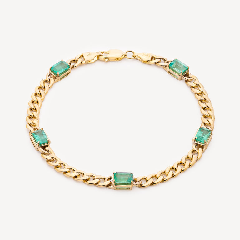 Emerald Cuban bracelet