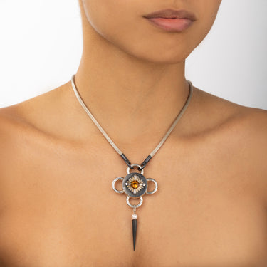 Bolt Silver Citrine necklace