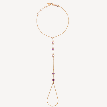 Deva Amethists Hand Bracelet
