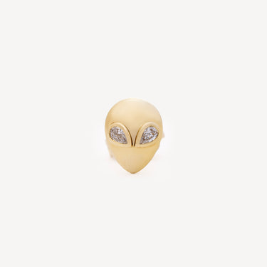Stud Alien Or Jaune Diamants
